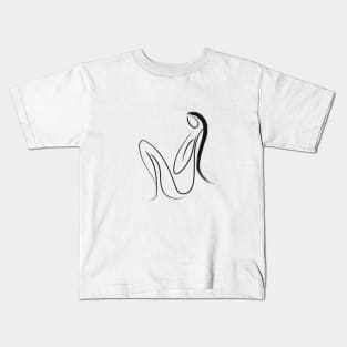 Sketch of girls figure Kids T-Shirt